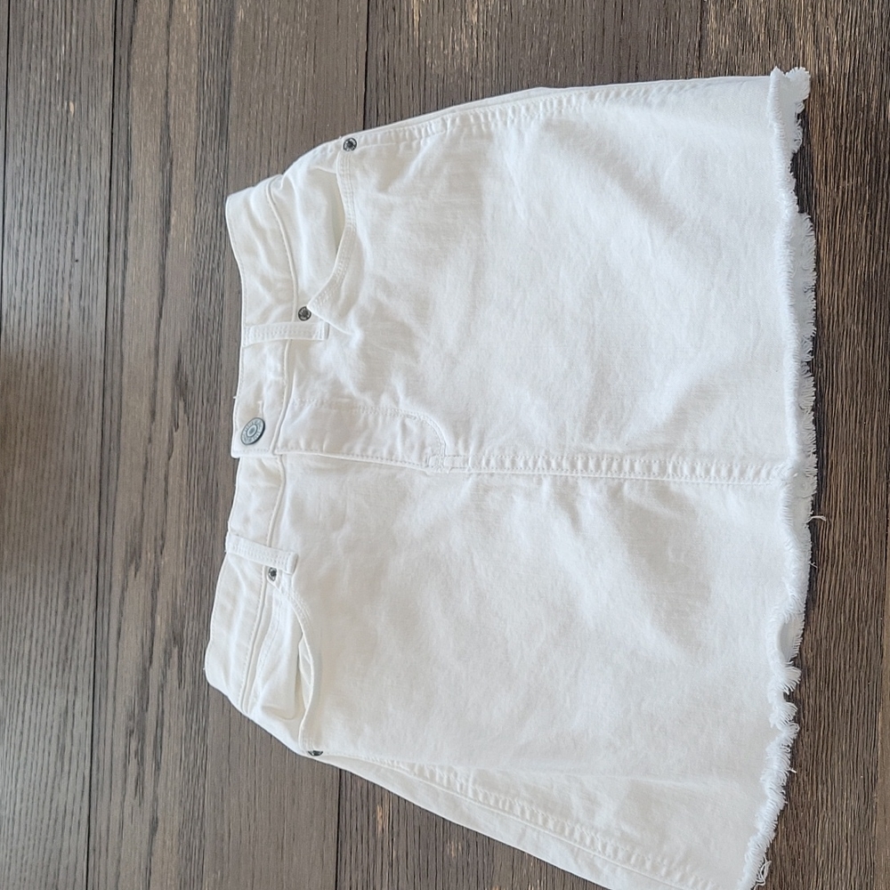 White jean skirt